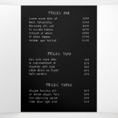 Eenvoudige zwarte witte fotograaf Brochure Drieluik Kaart (Binnenkant midden)