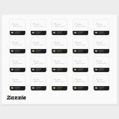 Eenvoudige zwarte witte gouden kaars met vierkante vierkante sticker (Vel)