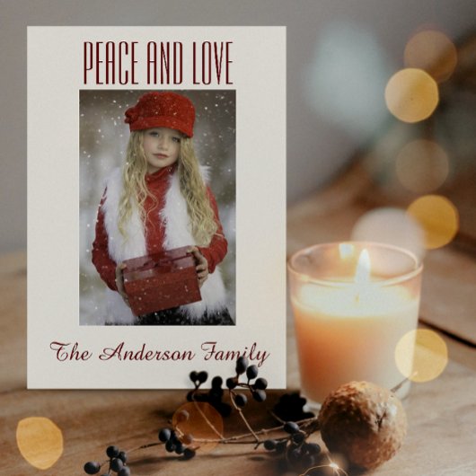 Eenvoudige zwarte witte goudfoto met Kerstmis Feestdagenkaart