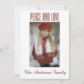 Eenvoudige zwarte witte goudfoto met Kerstmis Feestdagenkaart (Voorkant)