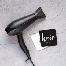 Eenvoudige zwarte witte haarstijllijst