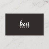 Eenvoudige zwarte witte haarstijllijst visitekaartje (Voorkant)