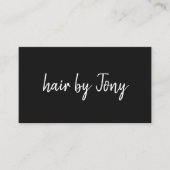 Eenvoudige zwarte witte haarstijllijst visitekaartje (Voorkant)