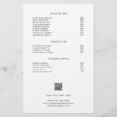 Eenvoudige zwarte witte, hedendaagse, moderne prij flyer (Achterkant)