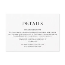 Eenvoudige Zwarte & Witte Huwelijksdetails