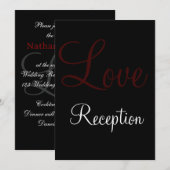 Eenvoudige zwarte, witte initiële huwelijksrecepti kaart (Voorkant / Achterkant)