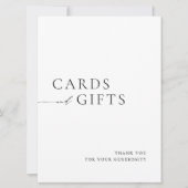 Eenvoudige Zwarte & Witte Kaarten & Cadeaus Huweli (Voorkant)