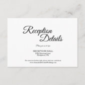 Eenvoudige zwarte witte kalligrafie — Gegevens Informatiekaartje (Voorkant)