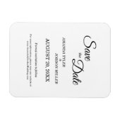 Eenvoudige zwarte witte kalligrafie Sparen de Datu Magneet (Horizontaal)