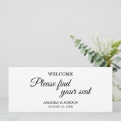 Eenvoudige zwarte witte kalligrafie — Zitkaartleze (Staand voorkant)