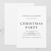 Eenvoudige zwarte witte kerst kaart (Voorkant / Achterkant)