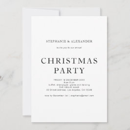 Eenvoudige zwarte witte kerst kaart