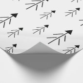 Eenvoudige zwarte witte kerstbomen met cadeautjes cadeaupapier (Hoek)