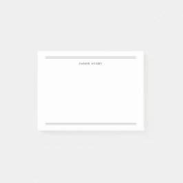 Eenvoudige Zwarte Witte Klassieke Dubbele Lijnen Post-it® Notes