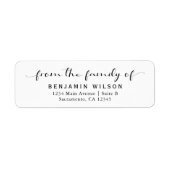 Eenvoudige zwarte & witte letterlijke labels voor  (Voorkant)