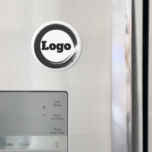 Eenvoudige Zwarte Witte Merklogo voor Bedrijfsbevo Magneet