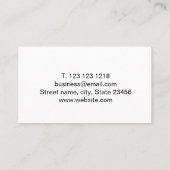 EENVOUDIGE ZWARTE WITTE MINIMAAL SCRIPT HANDSCHRIF VISITEKAARTJE (Achterkant)