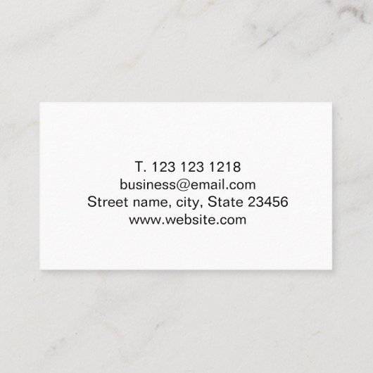 EENVOUDIGE ZWARTE WITTE MINIMAAL SCRIPT HANDSCHRIF VISITEKAARTJE (Achterkant)