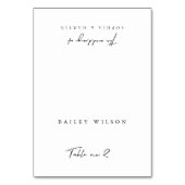 Eenvoudige zwarte & witte moderne bruiloft kaart (Voorkant)