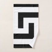 Eenvoudige zwarte witte moderne Griekse sleutel Bad Handdoek (Handdoek)