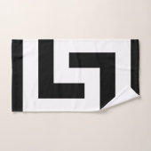 Eenvoudige zwarte witte moderne Griekse sleutel Bad Handdoek (Handdoek)
