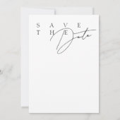 Eenvoudige Zwarte Witte Moderne Typografie Trouwen Save The Date (Achterkant)