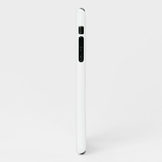 EENVOUDIGE ZWARTE WITTE MONOGRAM, DOORGESCHREVEN C iPhone HOESJE (Linkerkant)