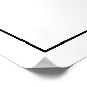 Eenvoudige zwarte witte monogram Welkomstbruiloft Poster (Hoek)