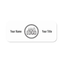 Eenvoudige Zwarte & Witte Naam & Logo Professionee
