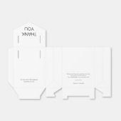 Eenvoudige zwarte witte Pas getrouwd Weddenschap H Bedankdoosjes (Uitgevouwen)