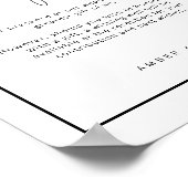 Eenvoudige zwarte witte pleister voor weduwschap poster (Hoek)