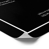 Eenvoudige Zwarte Witte Prijslijst Poster (Hoek)