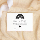 Eenvoudige zwarte witte regenboog, dunne Raffle Informatiekaartje