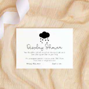 Eenvoudige zwarte witte regenboogvertoning informatiekaartje