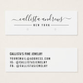 Eenvoudige zwarte witte-Script Veroorbare weergave Mini Visitekaartjes (Voorkant /achterkant)