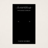 Eenvoudige zwarte witte-Script Veroorbare weergave Visitekaartje (Voorkant)