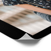 Eenvoudige Zwarte Witte Scriptie Foto Welkom Bruil Poster (Hoek)