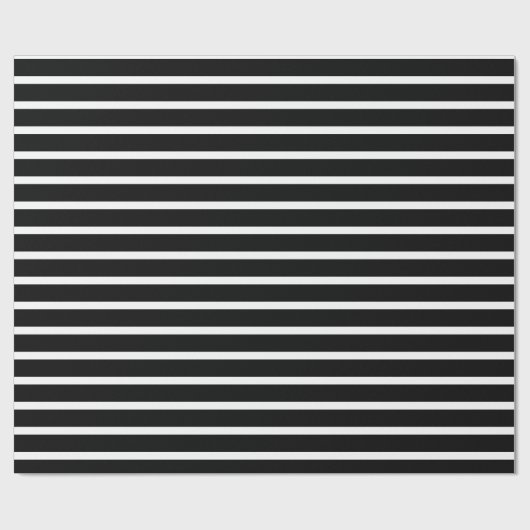 Eenvoudige zwarte witte strepen met elegant cadeaupapier (Vlak)