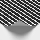 Eenvoudige zwarte witte strepen met elegant cadeaupapier (Hoek)