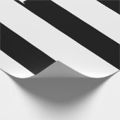 Eenvoudige zwarte witte strepen van elegant Eenvou Cadeaupapier (Hoek)