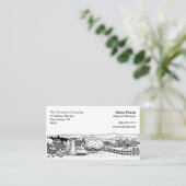 Eenvoudige zwarte & witte tekening - Landscène Visitekaartje (Staand voorkant)