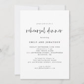 Eenvoudige zwarte witte Typografie-repetitie Kaart (Voorkant)