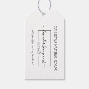 Eenvoudige zwarte witte zeep-verpakking — Productl Cadeaulabel