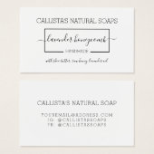 Eenvoudige zwarte witte zeep-verpakking — Productl Visitekaartje (Voorkant /achterkant)