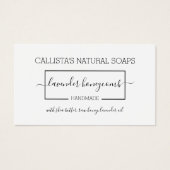 Eenvoudige zwarte witte zeep-verpakking — Productl Visitekaartje (Voorkant)