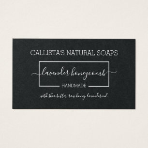 Eenvoudige zwarte witte zeep-verpakking — Productl Visitekaartje