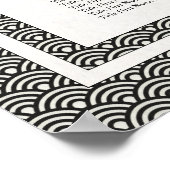 Eenvoudige zwarte-witte-zweetzeeslagkaart poster (Hoek)