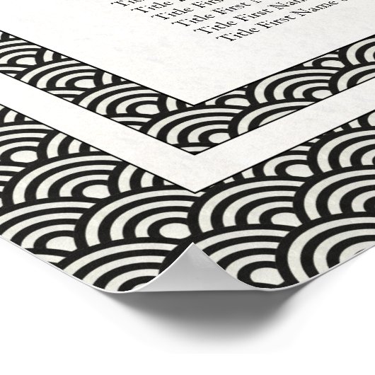 Eenvoudige zwarte-witte-zweetzeeslagkaart poster (Hoek)