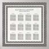 Eenvoudige zwarte-witte-zweetzeeslagkaart poster (Voorkant)