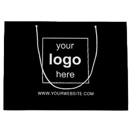 Eenvoudige zwarte zakelijke Logo Groot Cadeauzakje